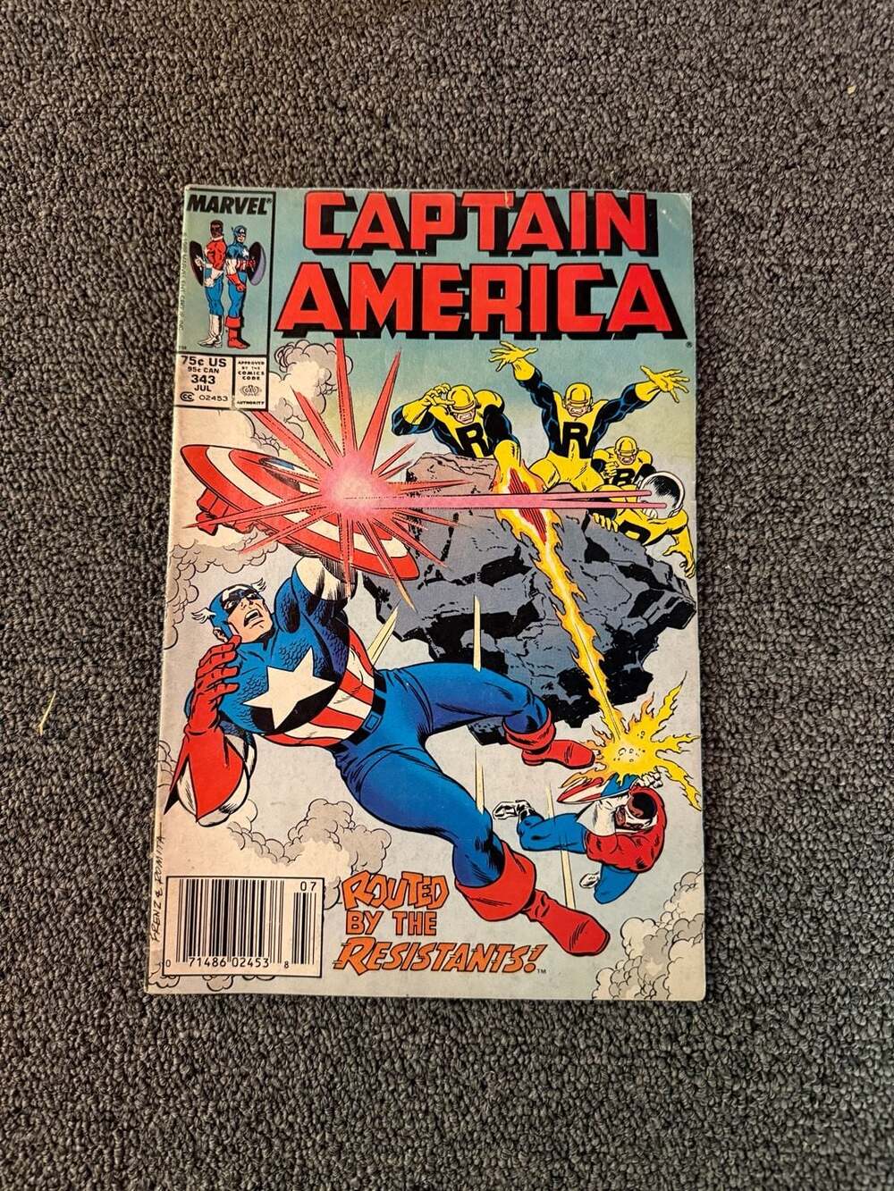 Marvel Captain America No. 343 Comic Book July 1988
